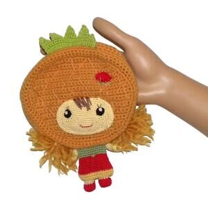 Crochet Cute Girl Change Purse Doll with Crown